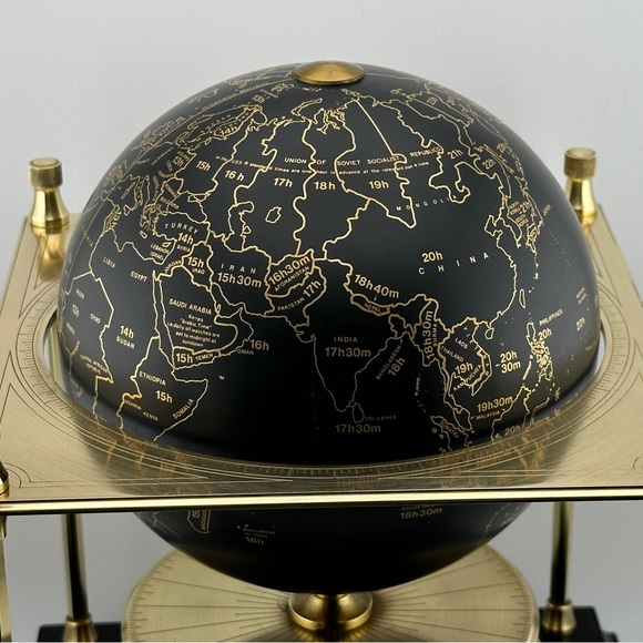 Vintage Imhof Globe Clock built for The Royal Geographical Society c. 1979 - Picture 4 of 8